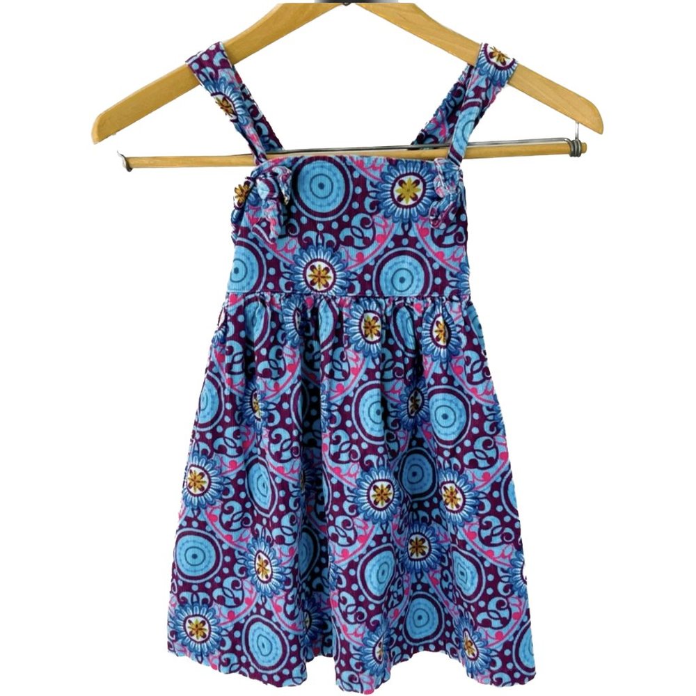 Matilda Jane Paint By Numbers Dress Blue Corduroy Spin Art Yama girls 4